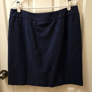 Chadwicks Dark Blue Paisley Pencil Skirt 16P